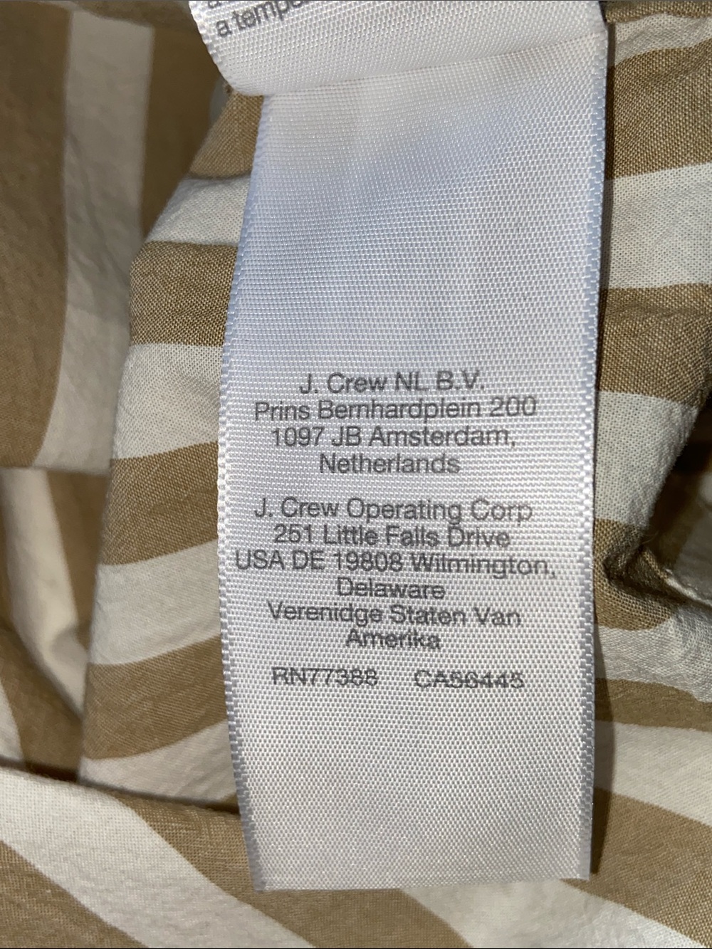 Madewell Tan White Striped Modular Oversized Button-Down Shirt 3761 - Picture 13 of 13